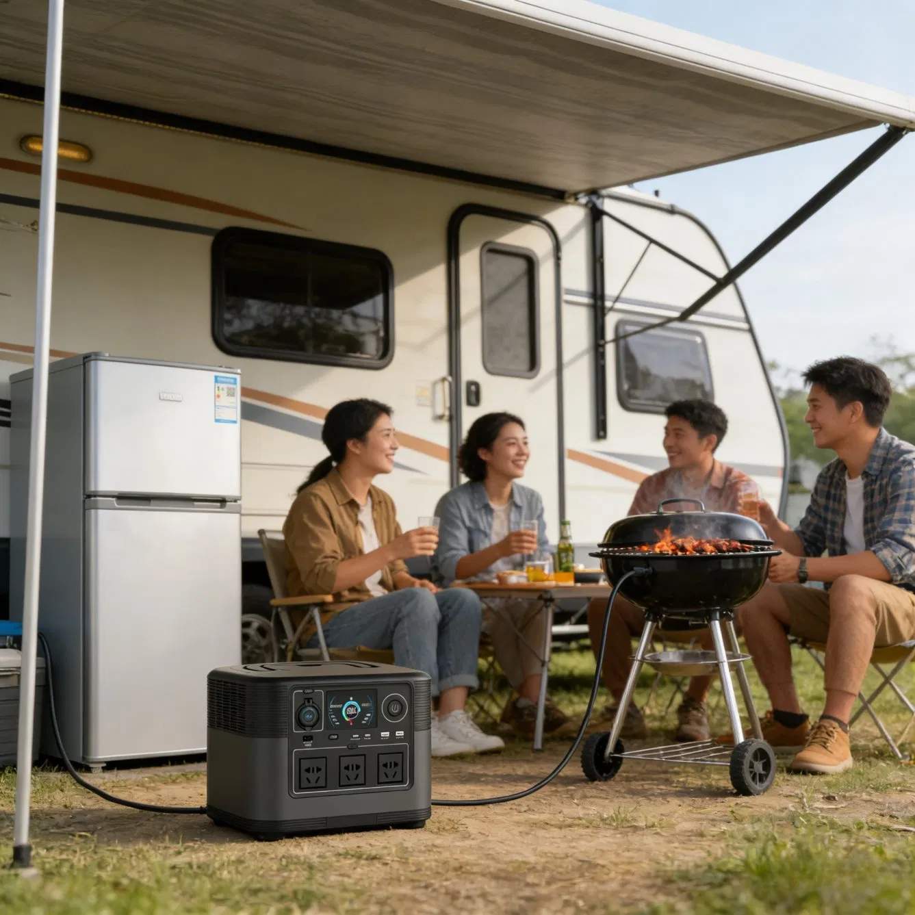 OEM Portable Energy Storage Outdoor Power Supply Portable Power Station with Multiple Charging Ports for Camping Power