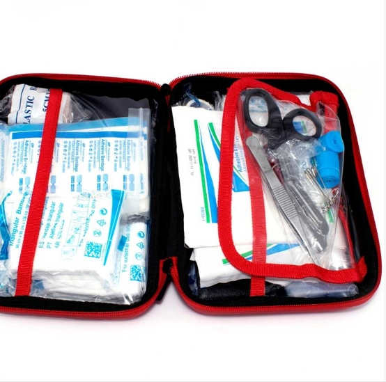 Ori-Power Outdoor &amp; Travel First Aid Kit, Red Hard Case Emergency Medical Bag with Handle