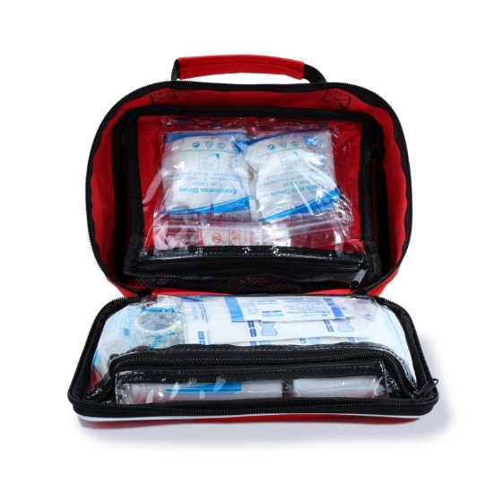 Ori-Power Compact Red First Aid Pouch, Handheld Emergency Kit Daily &amp; Outdoor Use