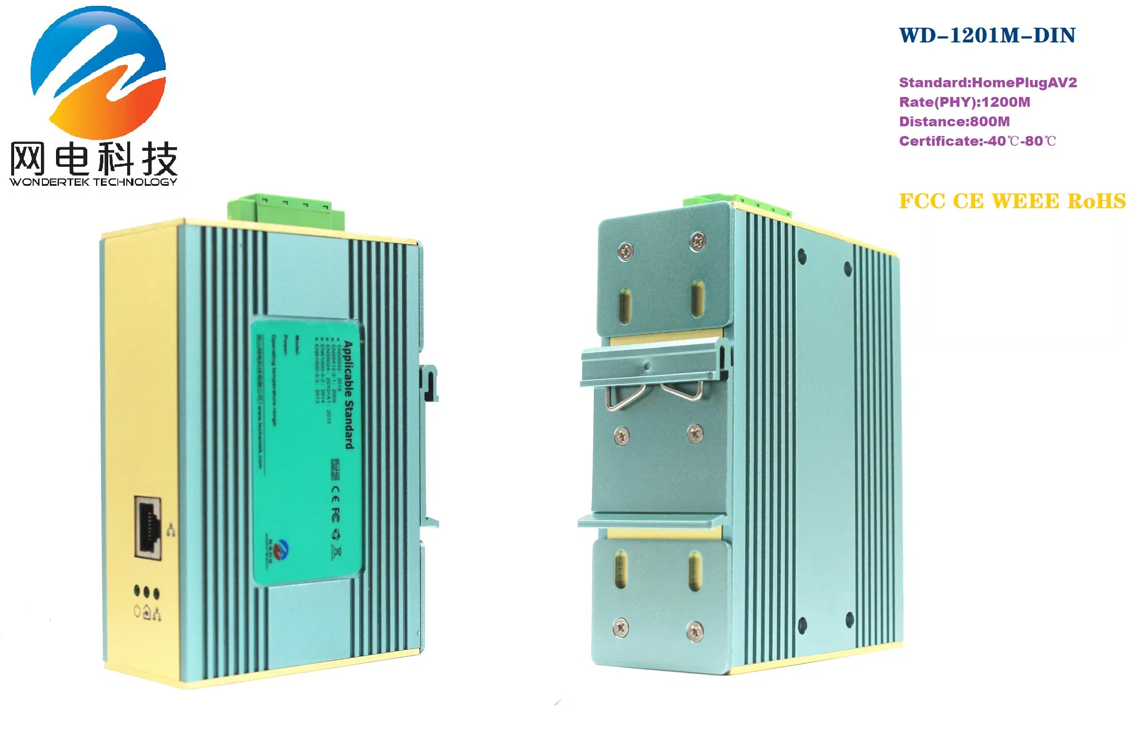 DIN Rail &amp; Wall mounting Wide Temperature Industrial Networking Power line Solution