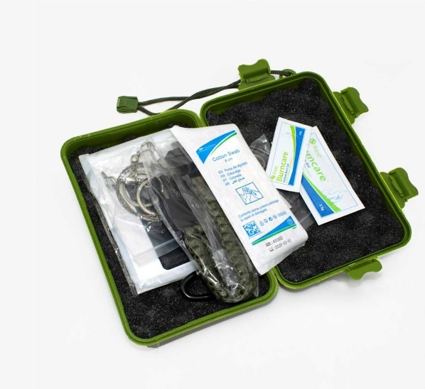 Ori-Power Green Emergency Survive Kit, 9-in-1 Outdoor Survivalfor Hiking &amp; Adventure