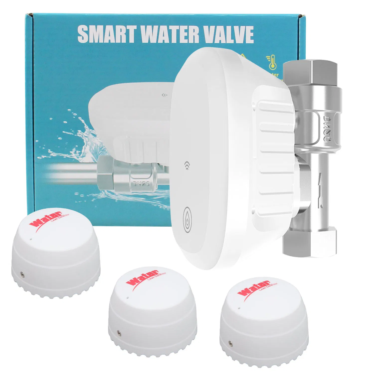 WiFi Water Leakage Senor System Equipment Water Leak Detect for Home Security Smart Water Shut off Valve