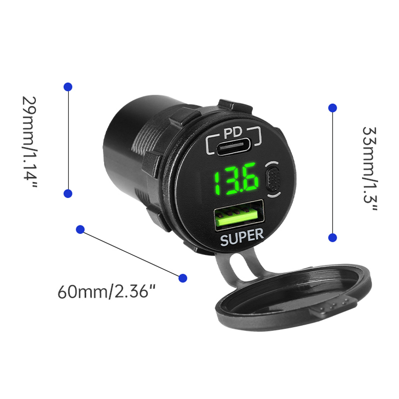 Reliable Round Two Port High Output Charging Hub for Vehicle Installations with Optional OEM Features USB Adapter Car