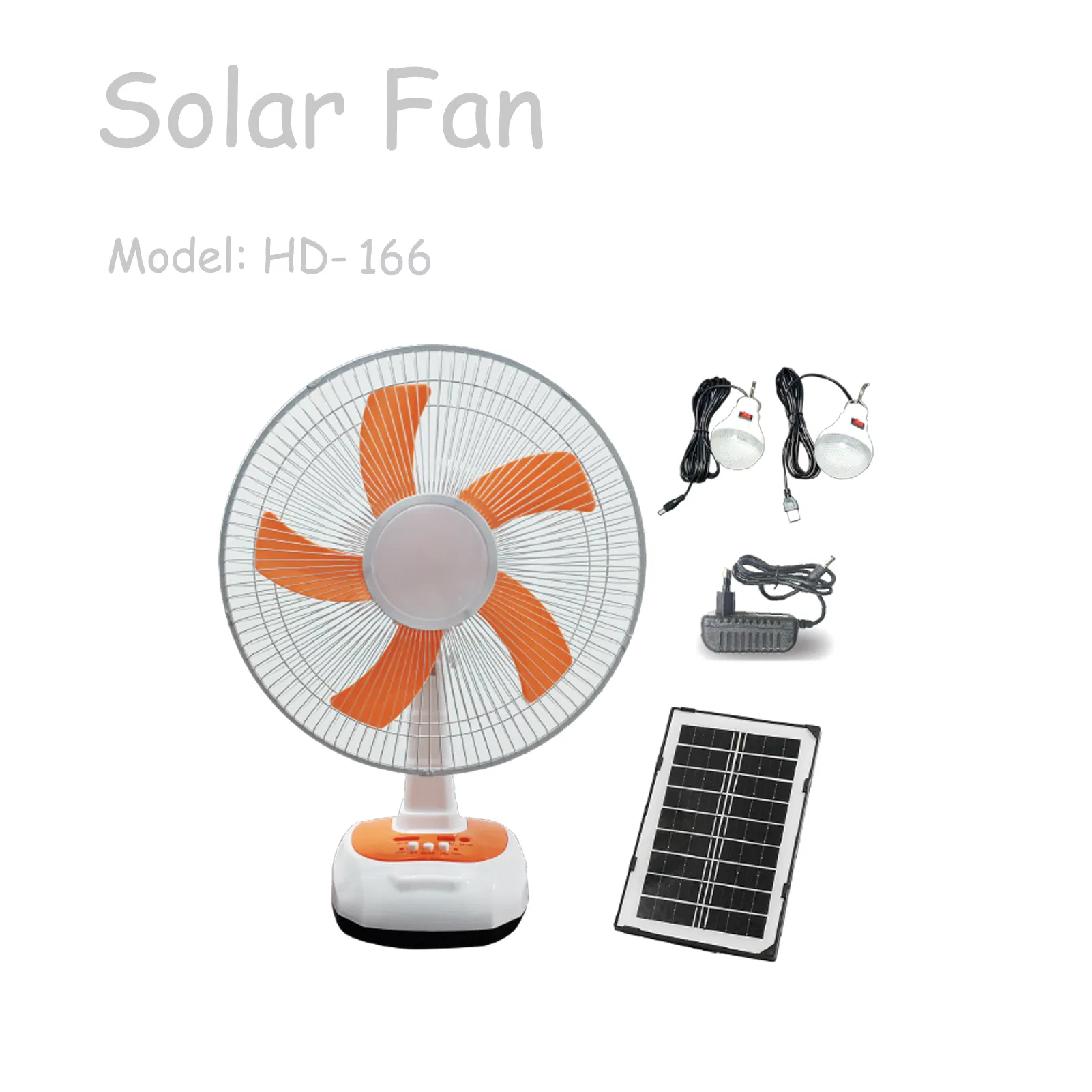 Sustainable 16" Solar-Powered Table Fan Perfect for Indoor or Outdoor Use