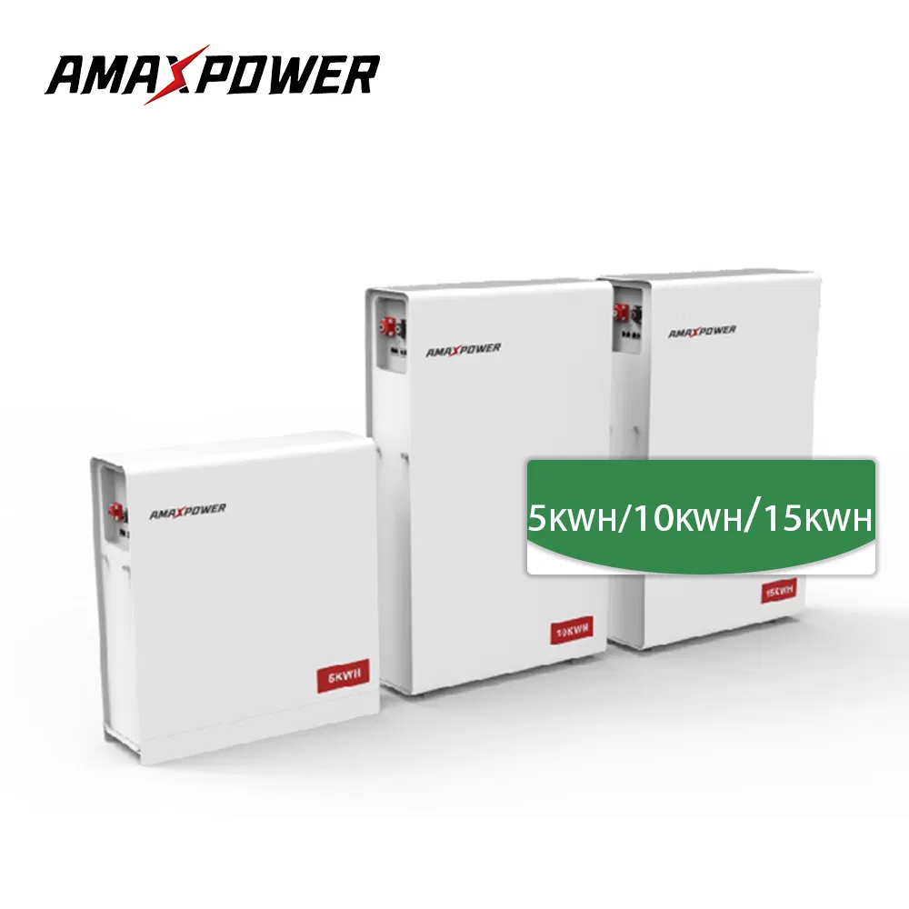 Amaxpower 51.2V 5/10/15kw off Grid Solar Cell Energy Storage Station System Wall-Mounted LiFePO4 Lituium Battery for UPS Backup Power Supply