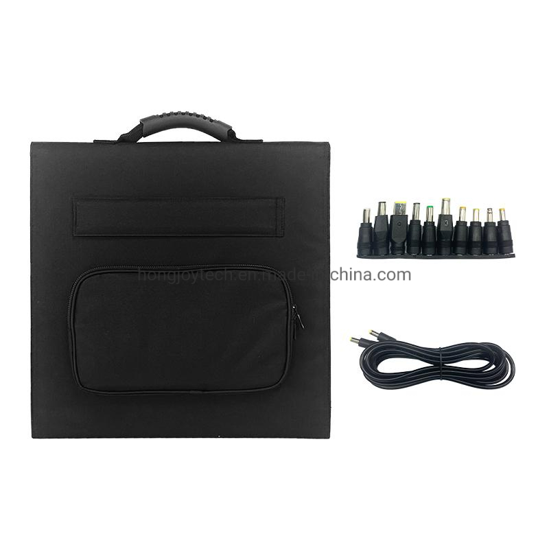 100W 18V Portable Solar Panel, Foldable Monocrystalline Solar PV Module Power Charger System Kit for RV Camping Outdoor Boat Emergency Backup Power Station