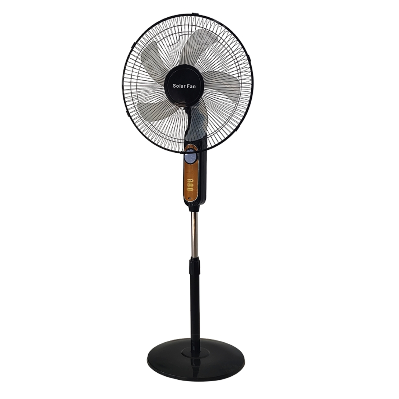 Fs-218 16-Inch Factory Direct Solar Fan - Solar-Powered Fan for Outdoor Camping, Wall-Mounted Fan Lamp, Convenient Charging, Floor-Standing Fan