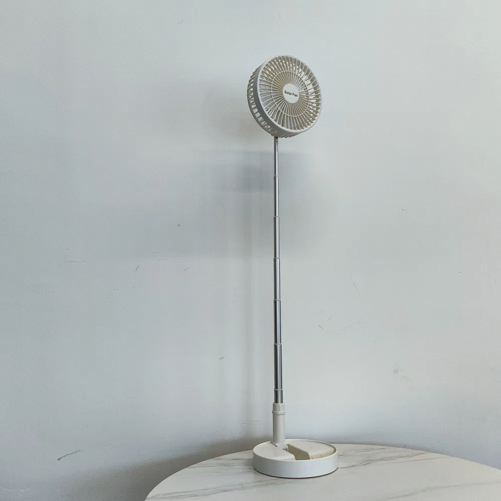 Best Rechargeable Fan in Nigeria 8 Inch White 12V AC DC Rechargeable Solar Table Fan Solar Powered Outdoor Fan