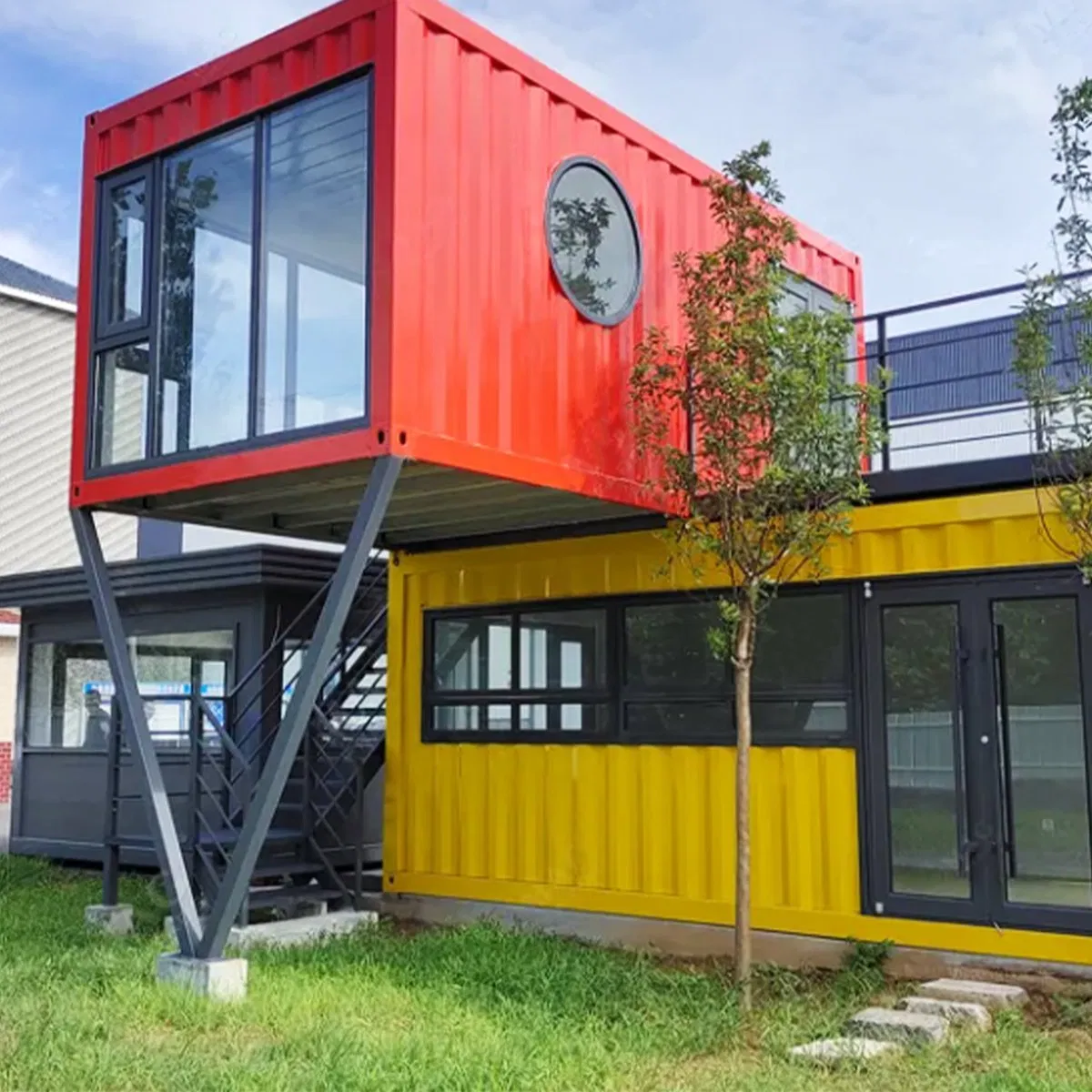 Sustainable off-Grid Container Home with Rainwater Harvesting Container House
