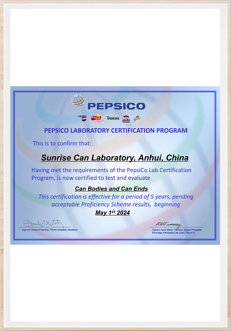 Sunrise Group FSSC 22000 food safety certification document