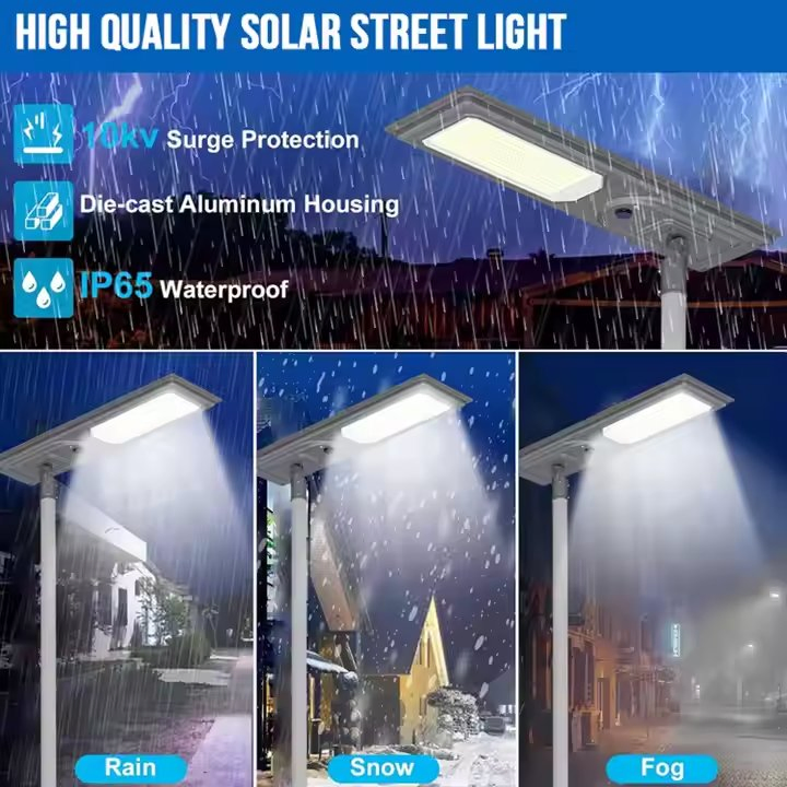 Easy Installation Die-Cast Aluminum Waterproof IP65 Road Lamp 100W 200W 300W Intergrated All in One Solar LED Street Light