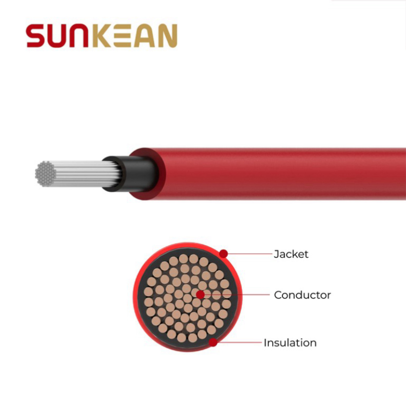 4mm 6mm 10mm Solar PV Power Panel Energy Storage Electric Aluminum Battery Photovoltaic Cable IEC62930 H1z2z2-K DC Power