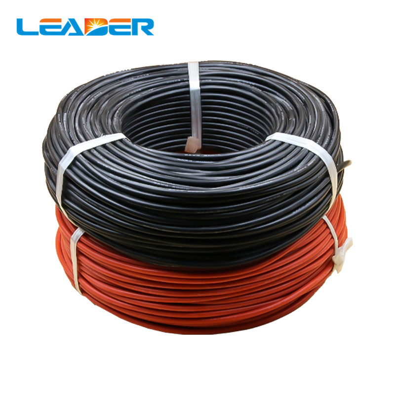 Leader Tinned Copper Wire TUV H1z2z2-K 1X6mmsq 1.5kv PV DC Solar Cable for Solar Panels