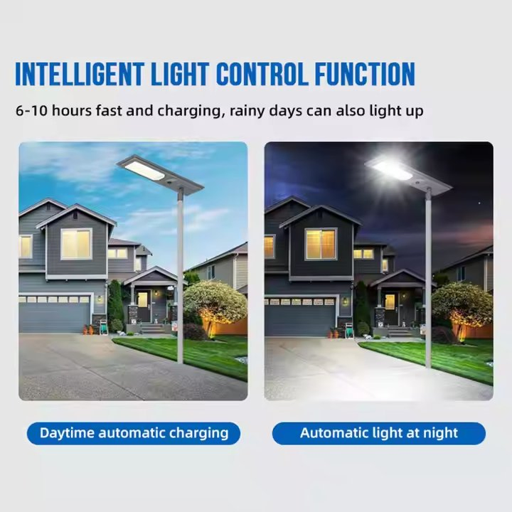 Easy Installation Die-Cast Aluminum Waterproof IP65 Road Lamp 100W 200W 300W Intergrated All in One Solar LED Street Light
