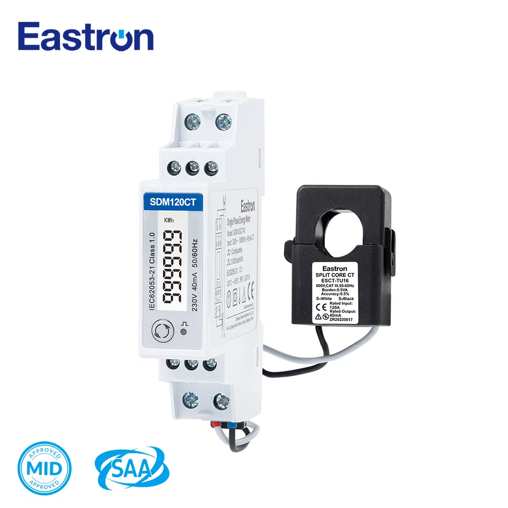 Eastron Sdm120CT-40mA CT Operated DIN Rail Single Phase Multi-Function Smart Energy Meter for PV Metering