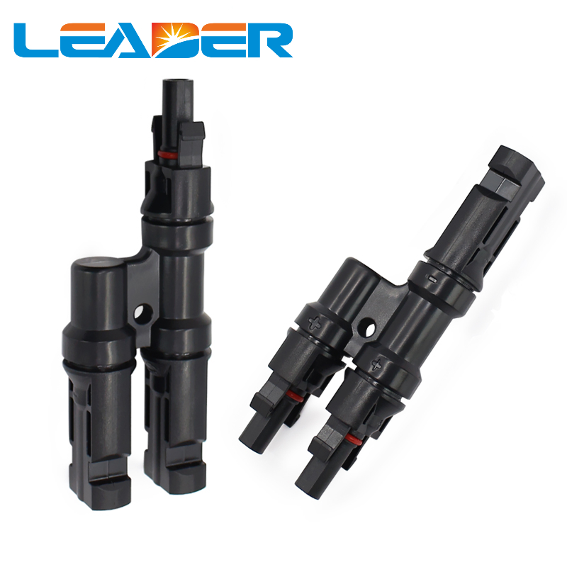 Leader 2 to 1 High Voltage 1000V 2t Mc4 IP68 T Branch Solar Panels Connector