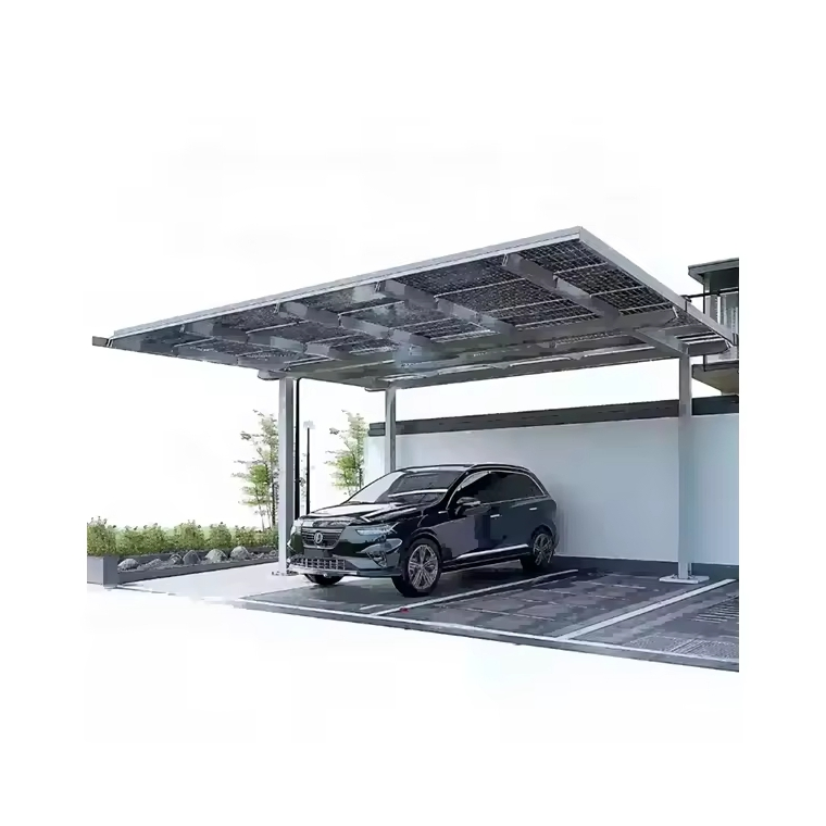 PV Photovoltaic Car Parking Mounting System Structure Aluminum Waterproof Complete Solar Panel Carport
