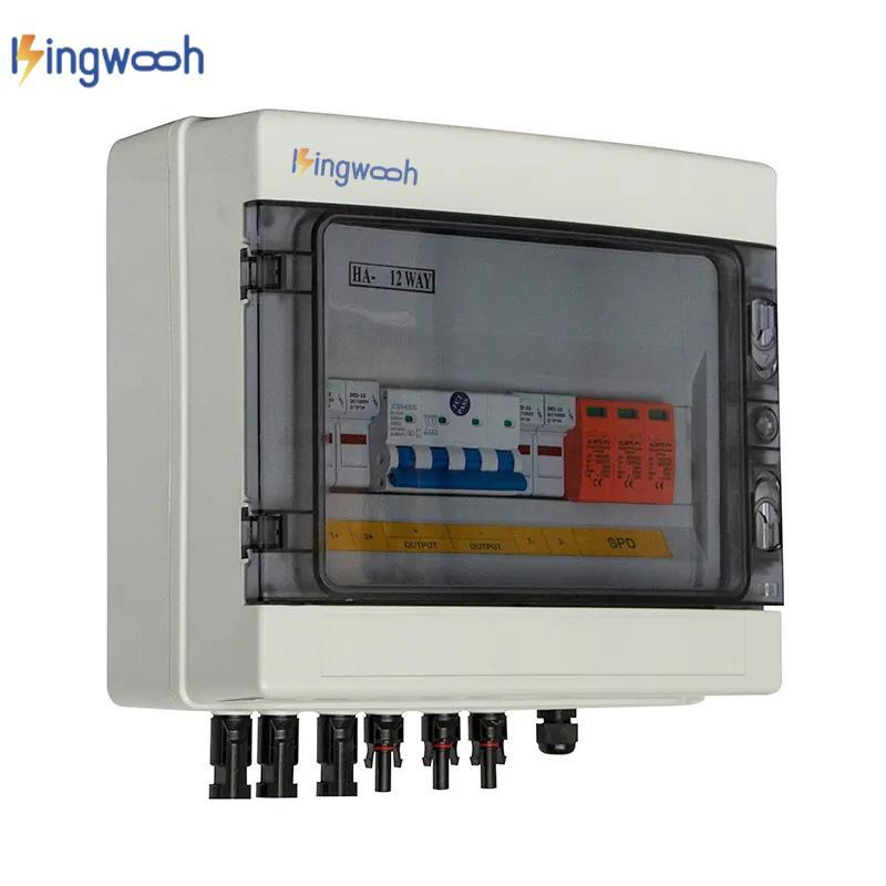 Factory Directly Supply Kingwooh PV Junction Box 500V 1000V 1500V PV Combiner Box for Solar Power System