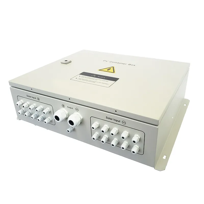 Outdoor Waterproof IP65 1000VDC PV Combiner Box 10 in 1 out 10 String Solar Surge Lightning Protection DC Combiner Box