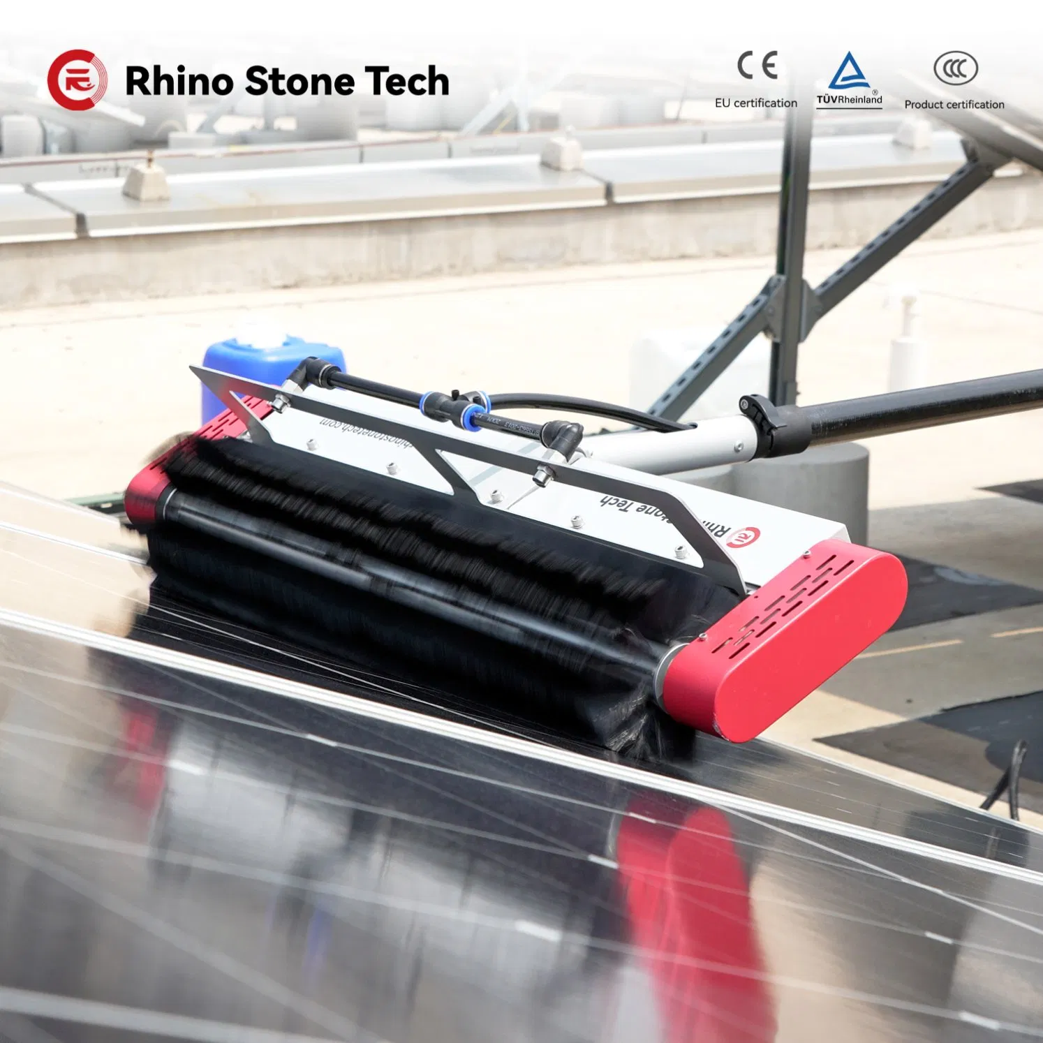 Cold Water Washing Solar Brush PV Panels Cleaning System Solution Toolssolar Panel Cleaning System Kit