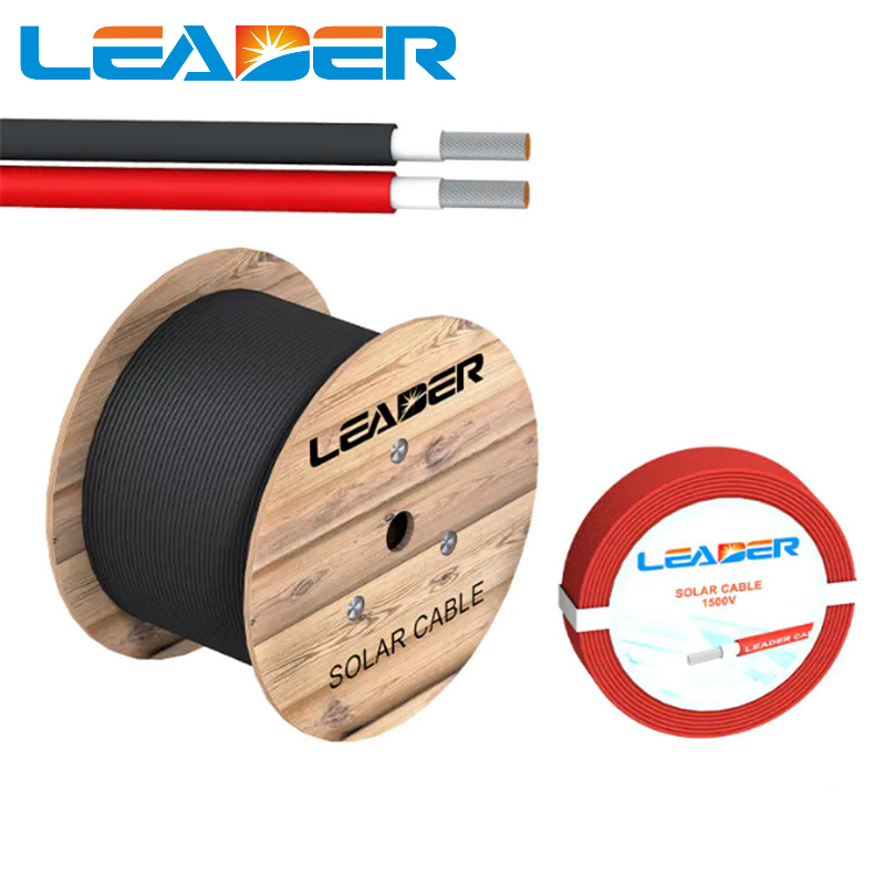 Leader PV Wire Copper Conductor TUV IEC62930 Approved H1z2z2-K 4mmsq DC Solar Cable for Solar Panel