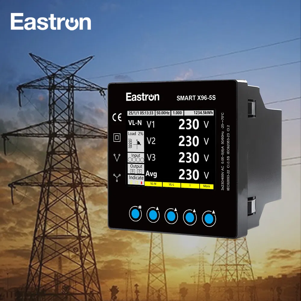 Eastron Smart X96-5s Series Leakage Current Measurement Three Phase RS485 Enethernet Energy Analyzer Bi-Directional Energy Meter