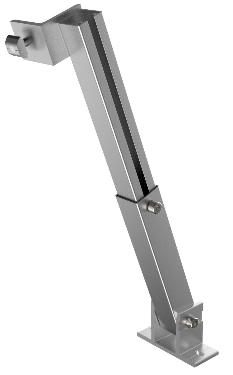 Hot Sale Adjustable Tilt Rear Leg Aluminum PV Panel Bracket Solar Mounting System Roof Flat Tile Roofs Metal Roof Structure