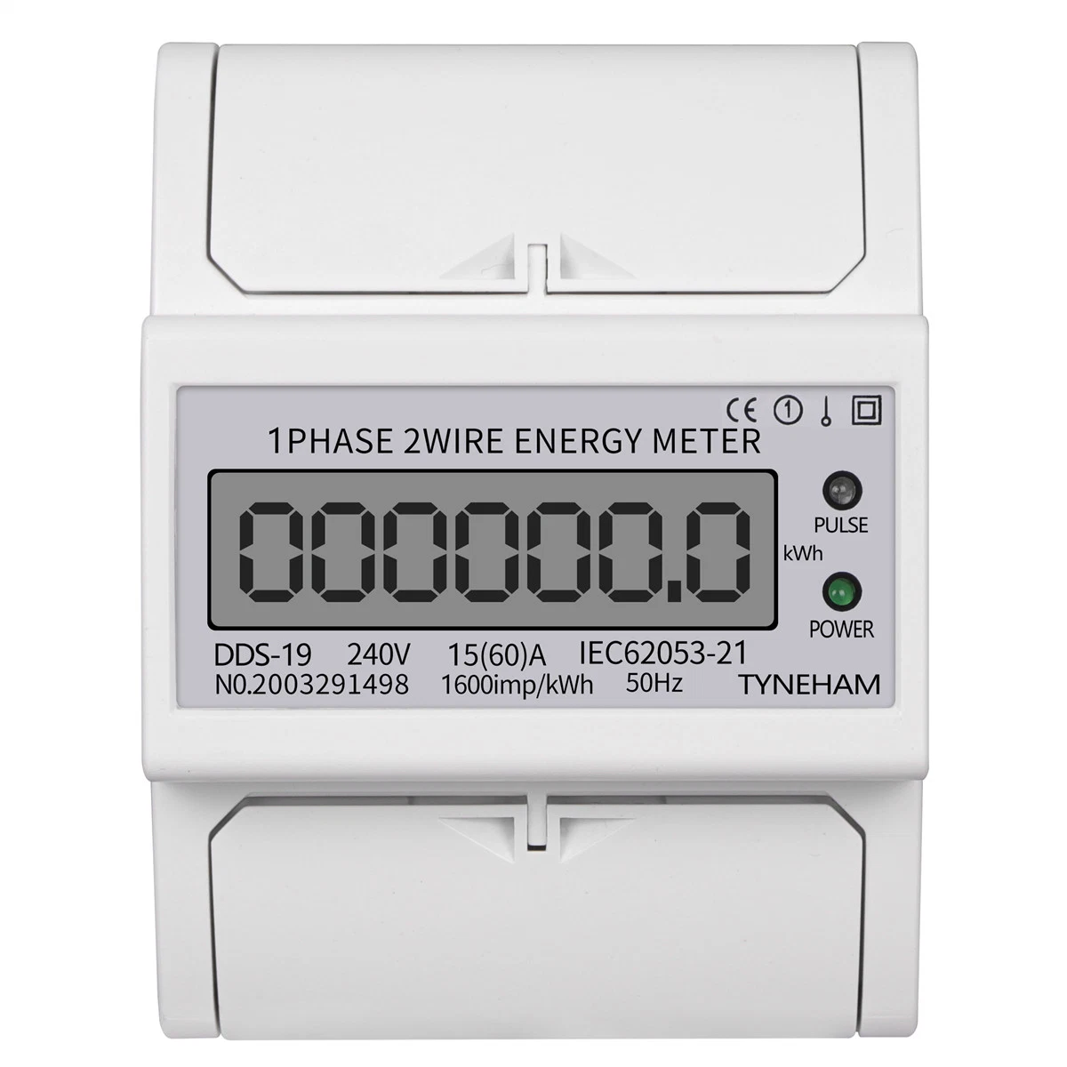 Smart Three Phase Energy Power Meter, DIN Rail Mounted Electric Instrument
