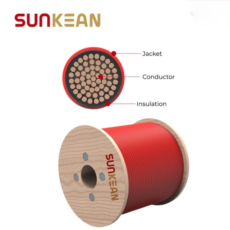 4mm 6mm 10mm Solar PV Power Panel Energy Storage Electric Aluminum Battery Photovoltaic Cable IEC62930 H1z2z2-K DC Power