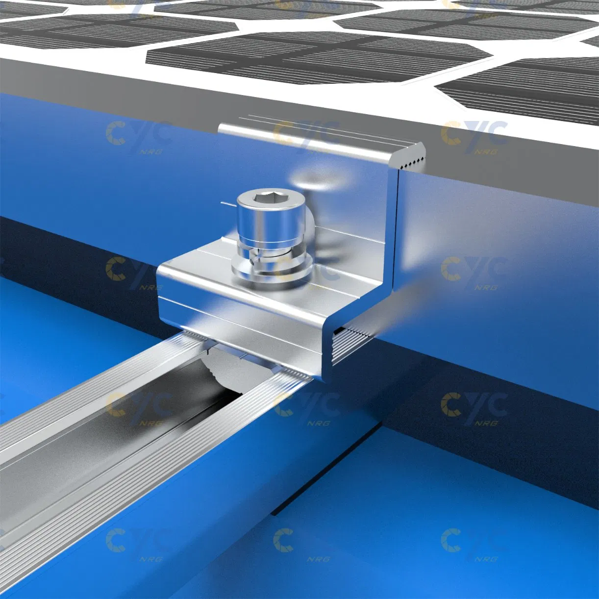 Aluminum Mini Rail Solar PV Structure for Quick Installation for Commercial Roof Mounting