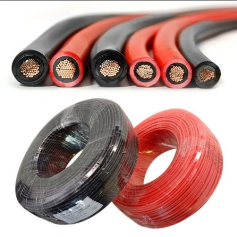 Outdoor Automotive RV Boat Marine PV DC Cable for Solar, Extension Solar Wire Cable Copper, 10AWG 4mm PV Solar Cable