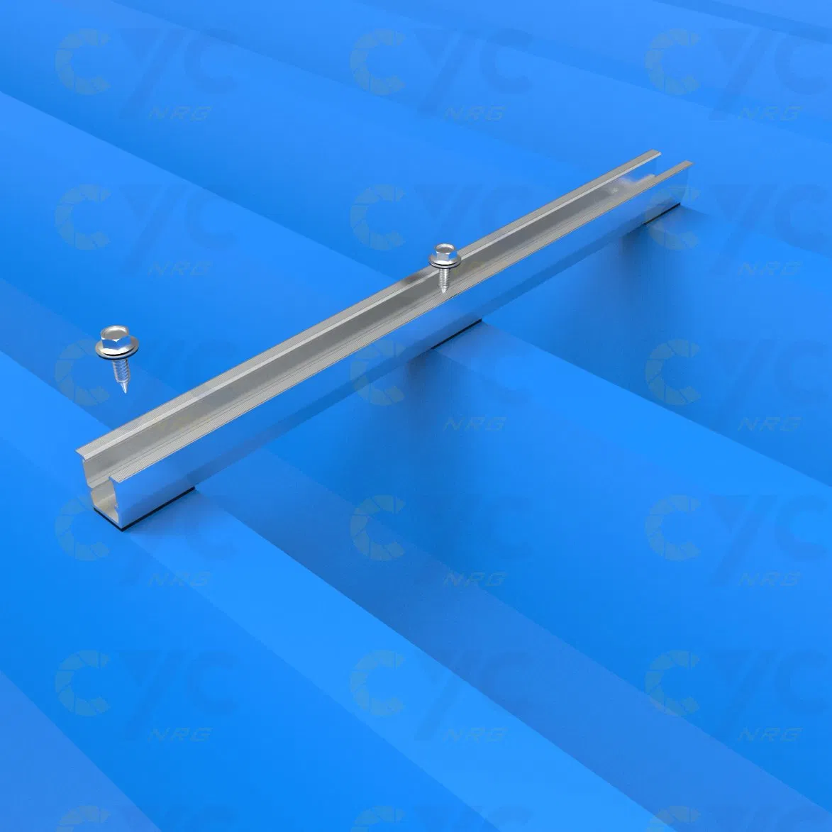 Aluminum Mini Rail Solar PV Structure for Quick Installation for Commercial Roof Mounting