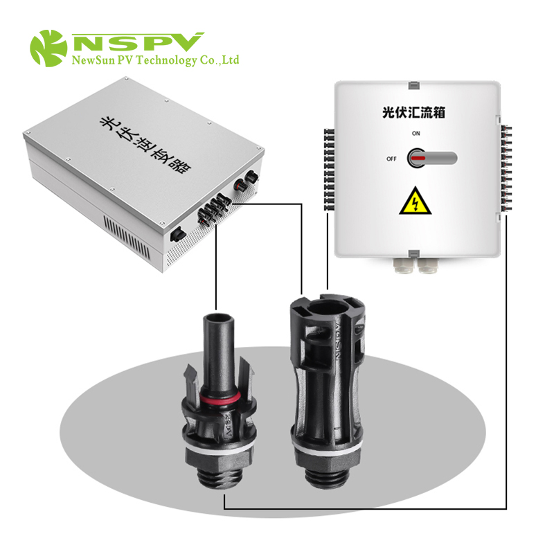 Standard Type PV Solar Cable Mc4 Terminals Connector 1500VDC Connector for Junction Box