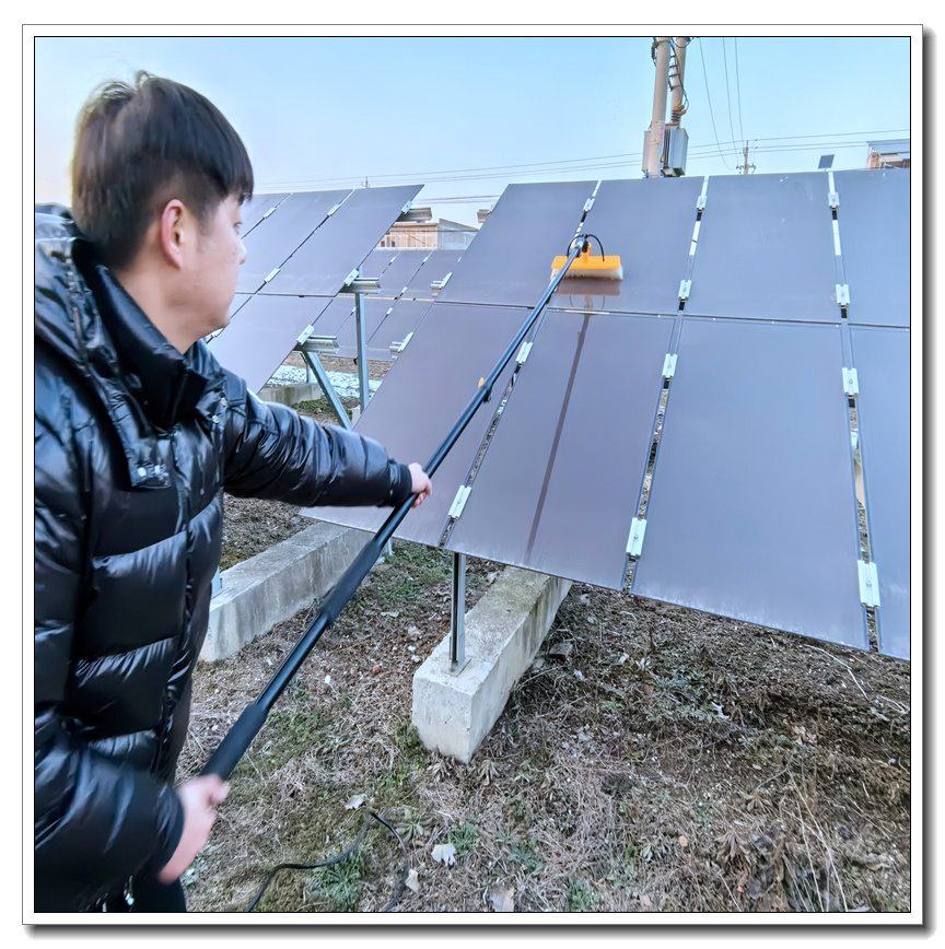 Solar Panel Cleaning Brush Kit for Removal of Dust Smudges and Debris