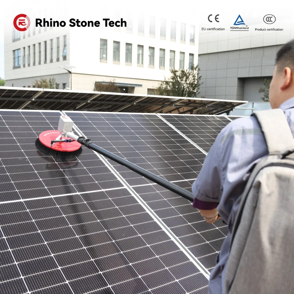 Weather-Resistant Solar Panels Cleaning Brush Photovoltaic Station System Dirt Solutions Kit