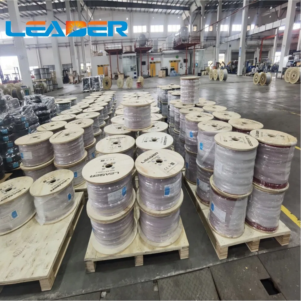 Leader PV Wire Copper Conductor TUV IEC62930 Approved H1z2z2-K 4mmsq DC Solar Cable for Solar Panel