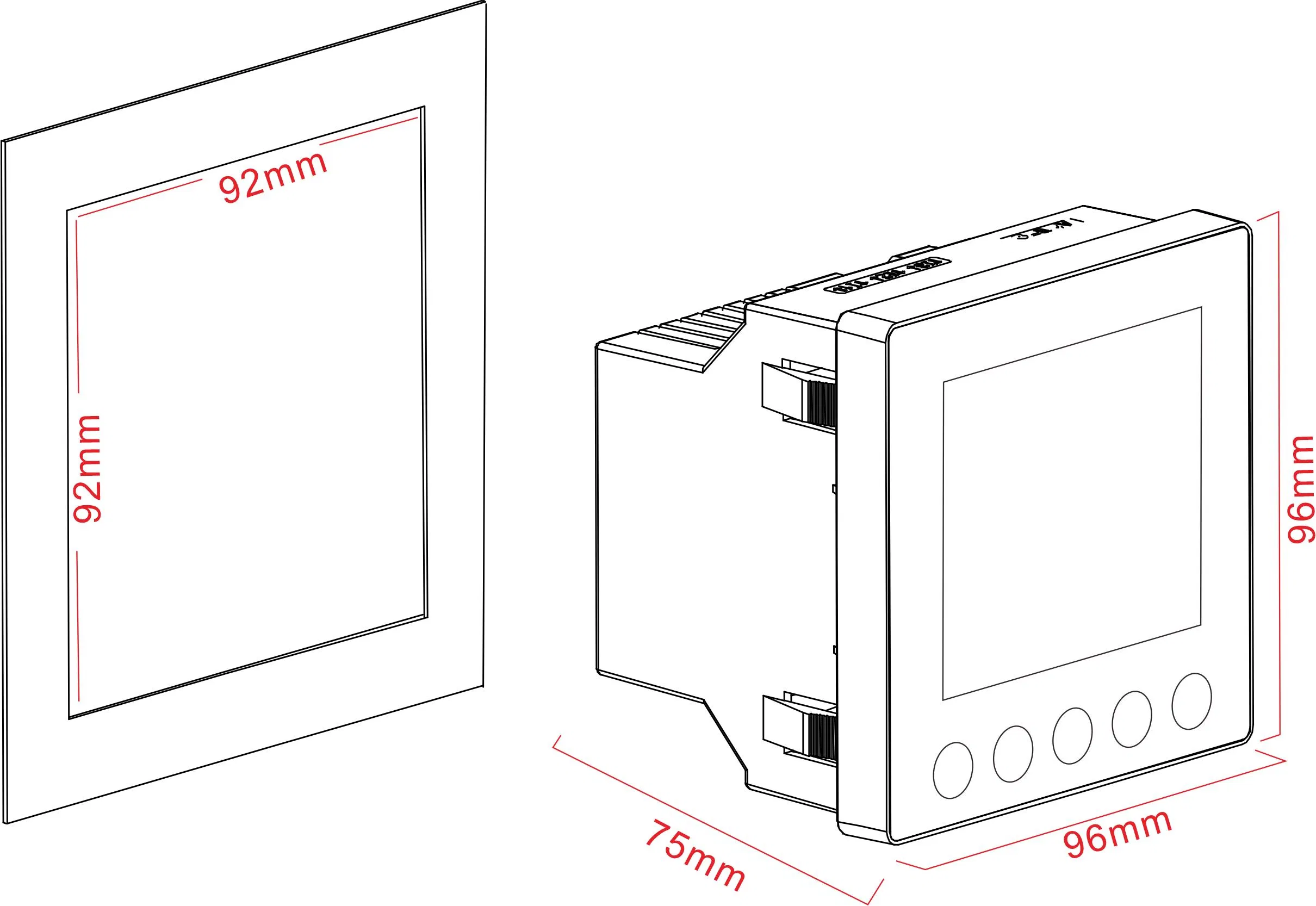 ATZ2000 Multimeter, Smart Energy Meter,96*96 Power Meter