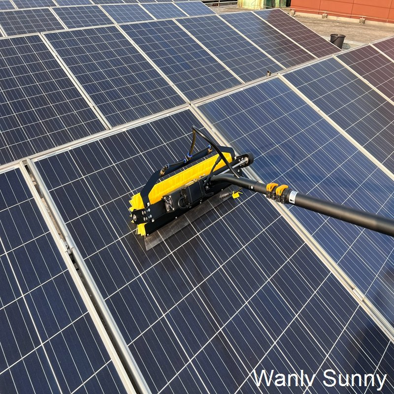 Telescopic Solar Panel Cleaning Brush Kit to Remove Dust Debris Birds Dropings