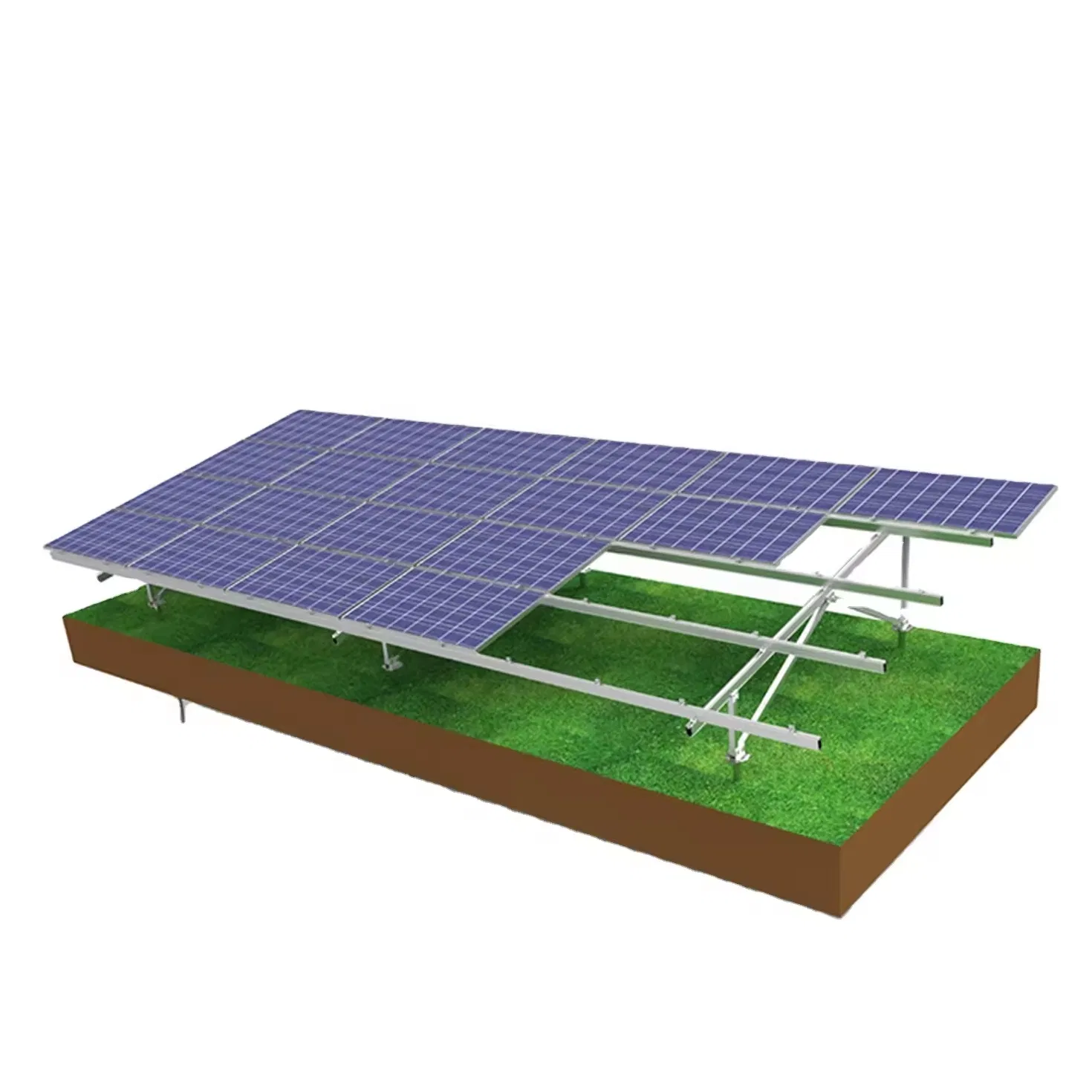 Ground Mount Solar PV Panels Rack System Single-Pile Ground Mounting Structure