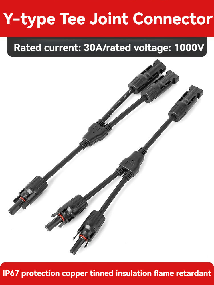 Copper Material Mc4 Solar Connector 1p Adaptor DC Connector for PV Cable