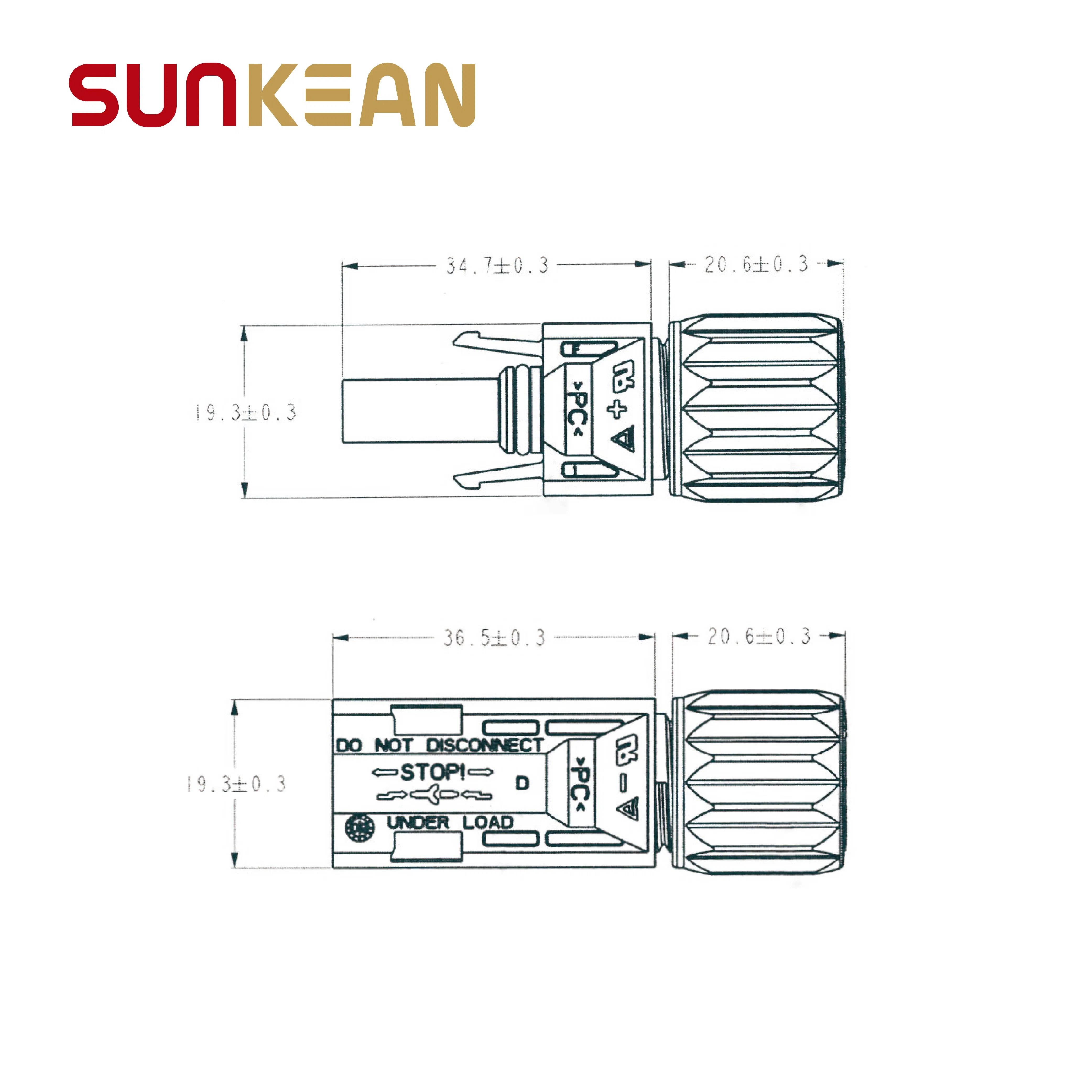 H4 Waterproof Solar Panel Connector TUV Certified Mc4 PV System