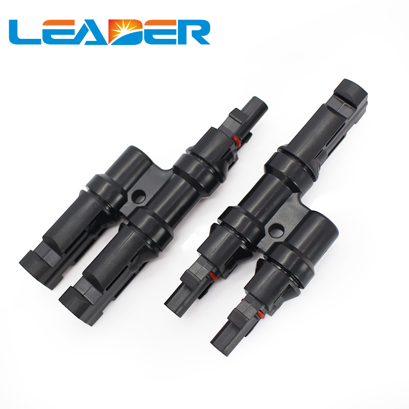 Leader 2 to 1 High Voltage 1000V 2t Mc4 IP68 T Branch Solar Panels Connector