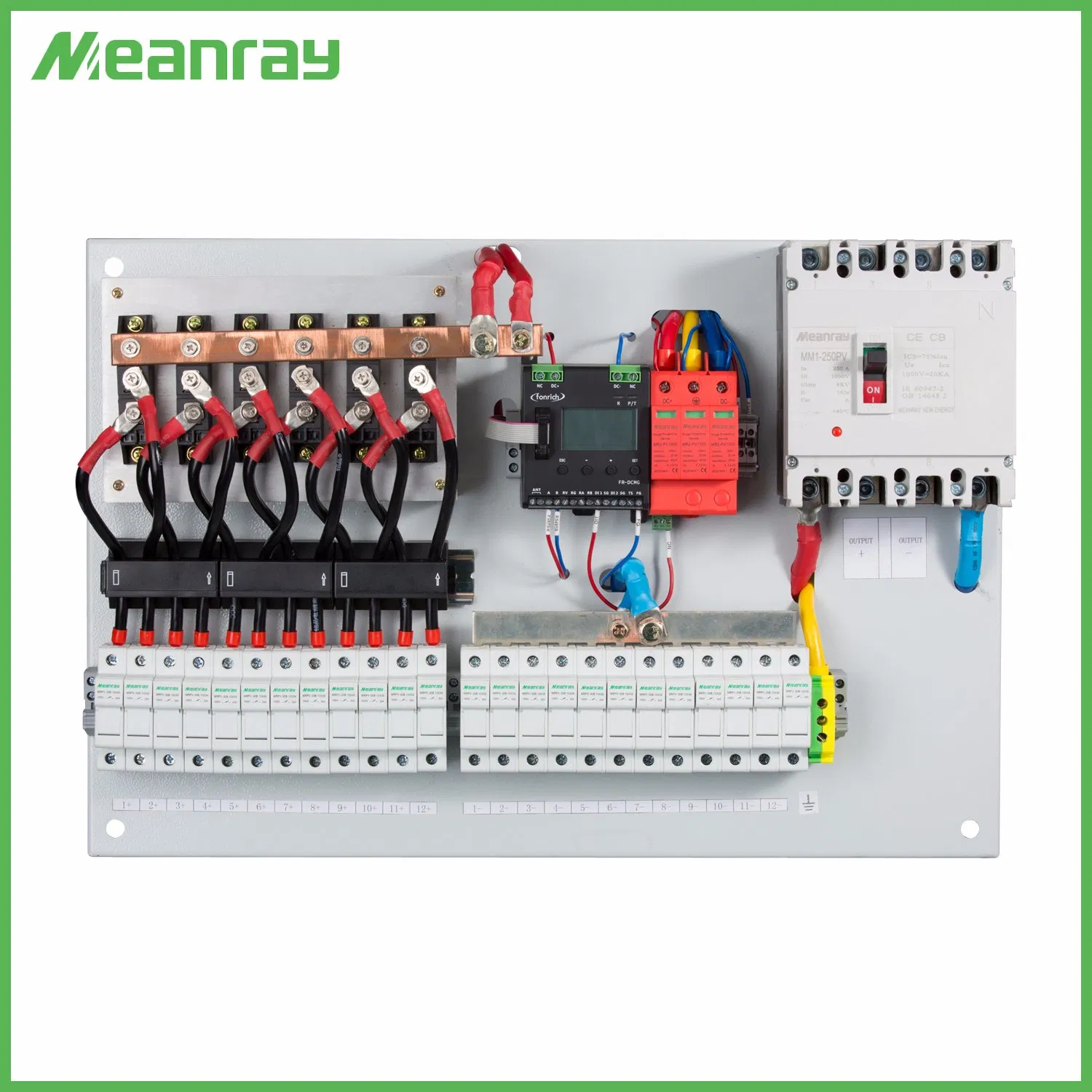 Solar System DC PV Combiner Box 6 Strings Input 1 Output IP65 Ccombiner Box with SPD and Fuse
