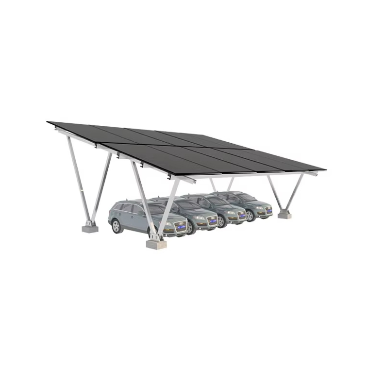 PV Photovoltaic Car Parking Mounting System Structure Aluminum Waterproof Complete Solar Panel Carport