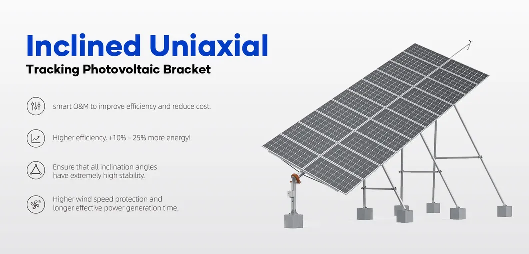 Tilted Single Axis Solar GPS Automatic Sun Tracker Bracket