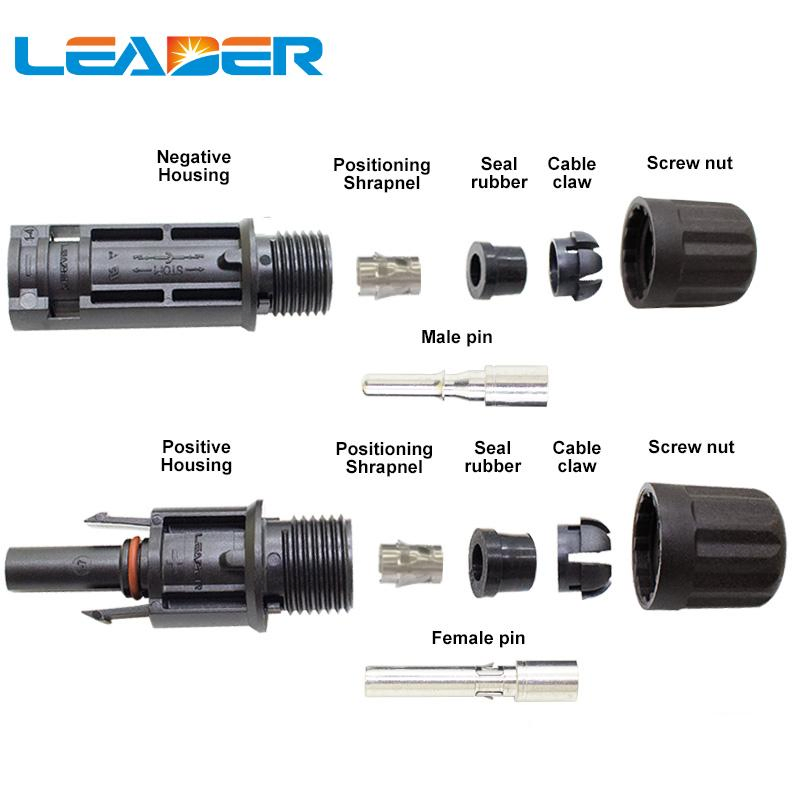 1500V Mc4 Solar Connector for 10mm2/8AWG DC Cable Solid Terminal