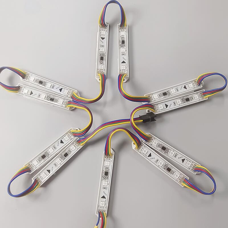 Custom 5050 3LED Module Lighting DC12V Waterproof RGB White LED Modules for Backlighting Billboard
