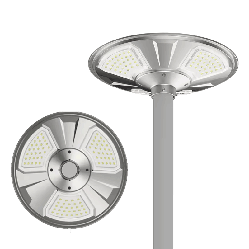 High Lumen IP65 Remote Light Control Sensor UFO Lamp Park All in One LED Solar Garden Lights