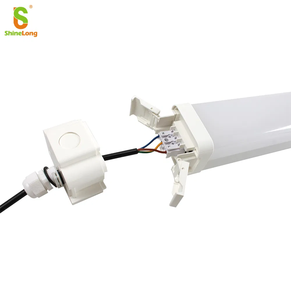 4FT LED Vapor Tight Light, Power and CCT Adjustable Tri-Proof Light, 140lm/W, IP65 Ik10 Waterproof Light