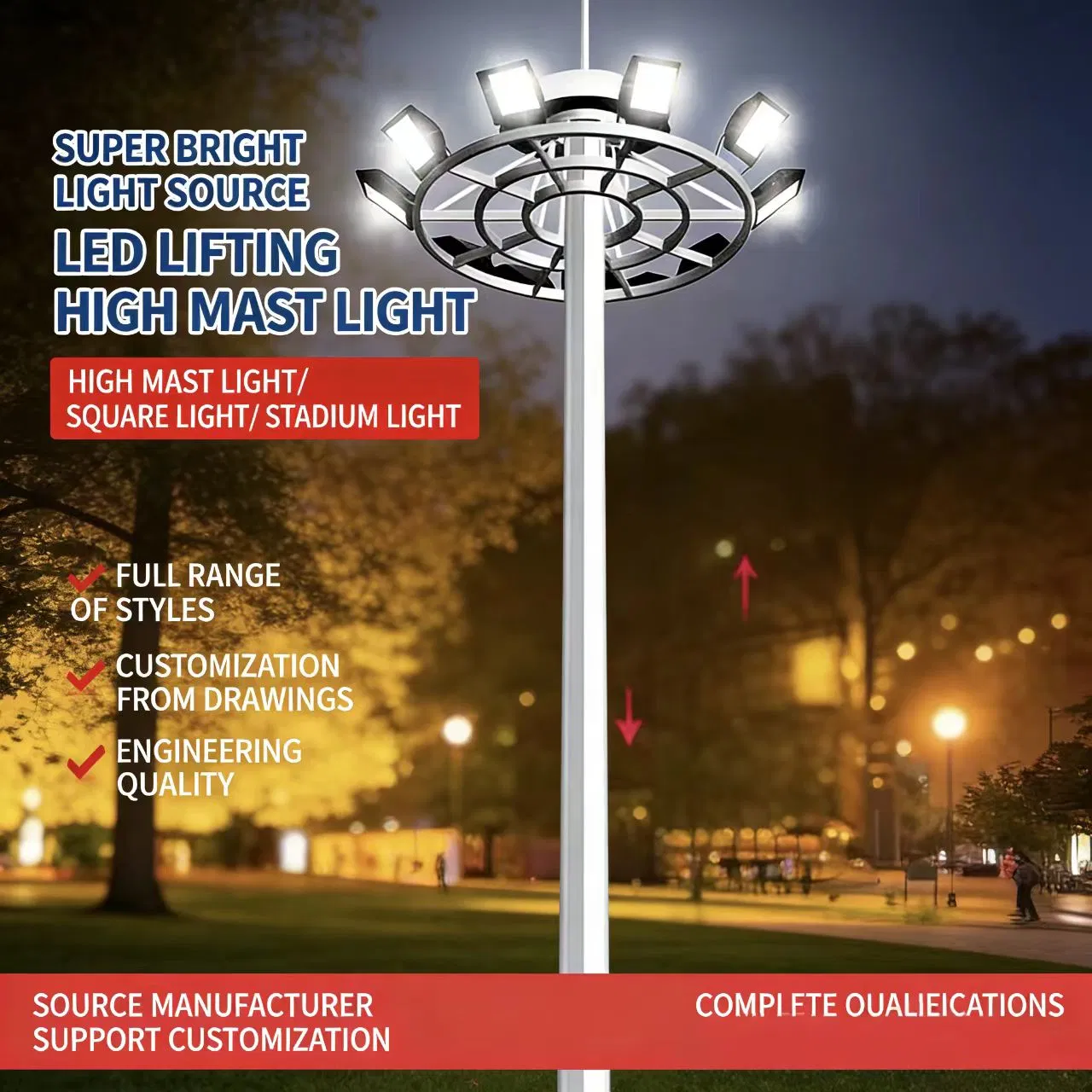 Powerful LED High Mast Light for Outdoor Illumination Needs